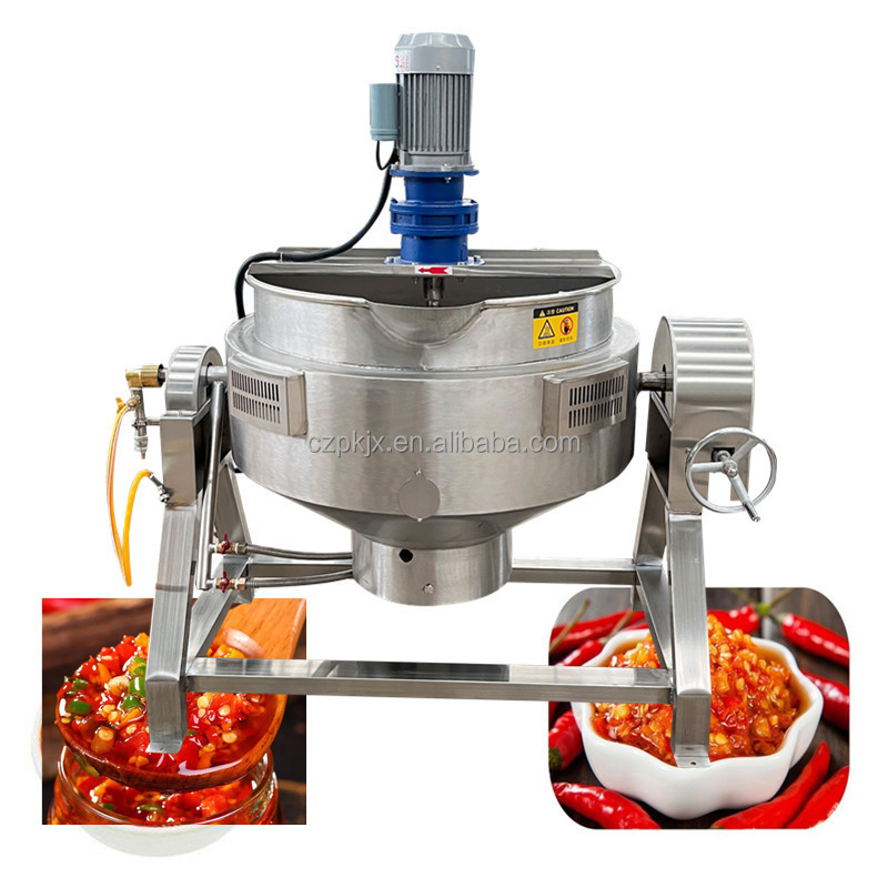 Gas Cooking Jacketed Kettle Industrial Automatic Gas Cooking Mixer Machine Electric Jacketed Kettle With Mixer