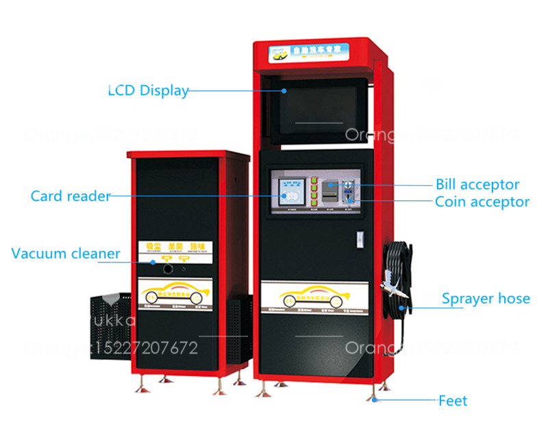 24 Hours Self Service Car Wash Station Equipment/Self Service Coin Operated Car Wash Cleaning Machine