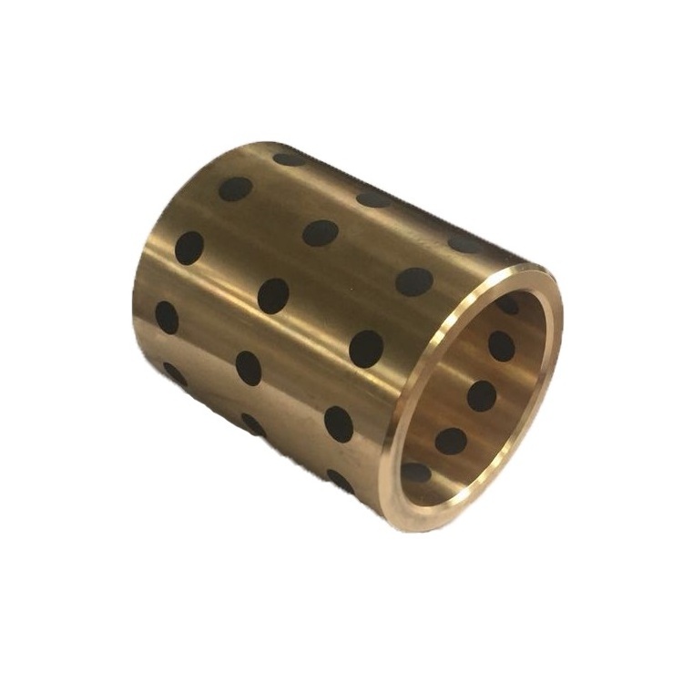 Graphite Copper Sleeve Wear-Resistant High-Strength Sliding Bearing Brass Self-Lubricating Bronze Bushing Oilles