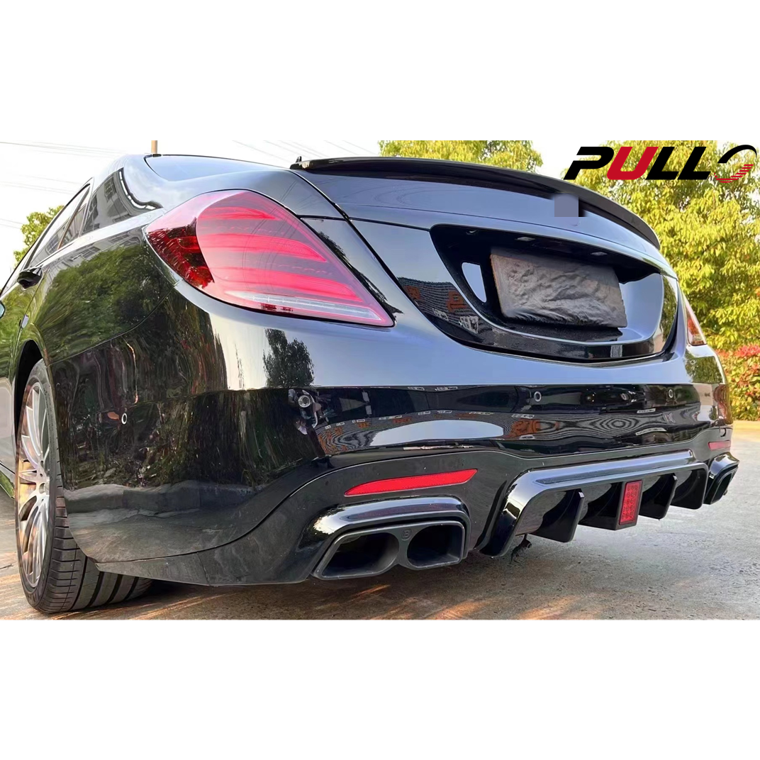 For Mercedes Benz S-class W222 s350 s400 s450 s550 change to bra-bus B700 body kit include front lip and rear diffuser