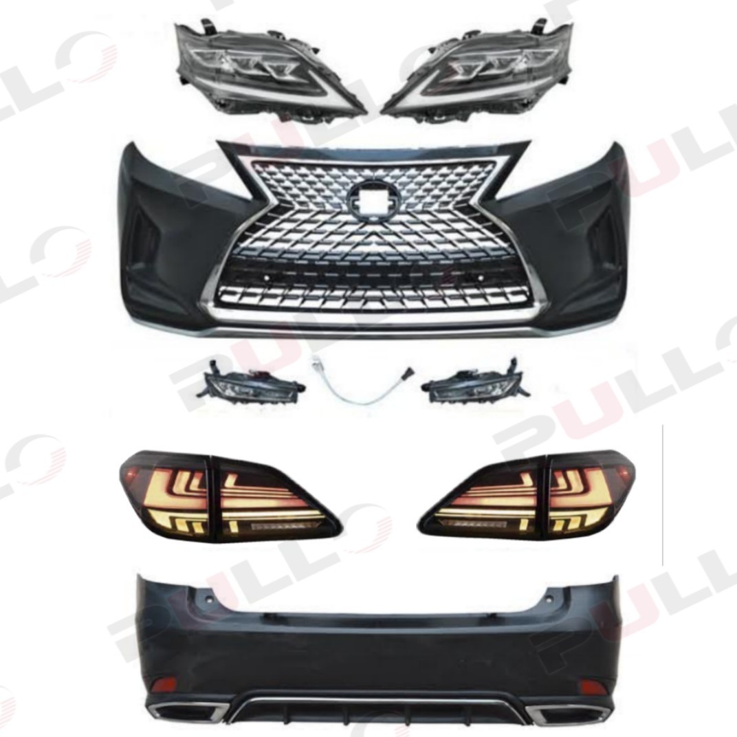 Body kit for Lexus RX350 2009-2015 upgrade to 2021 model include front and rear bumper with grille and headlight taillight