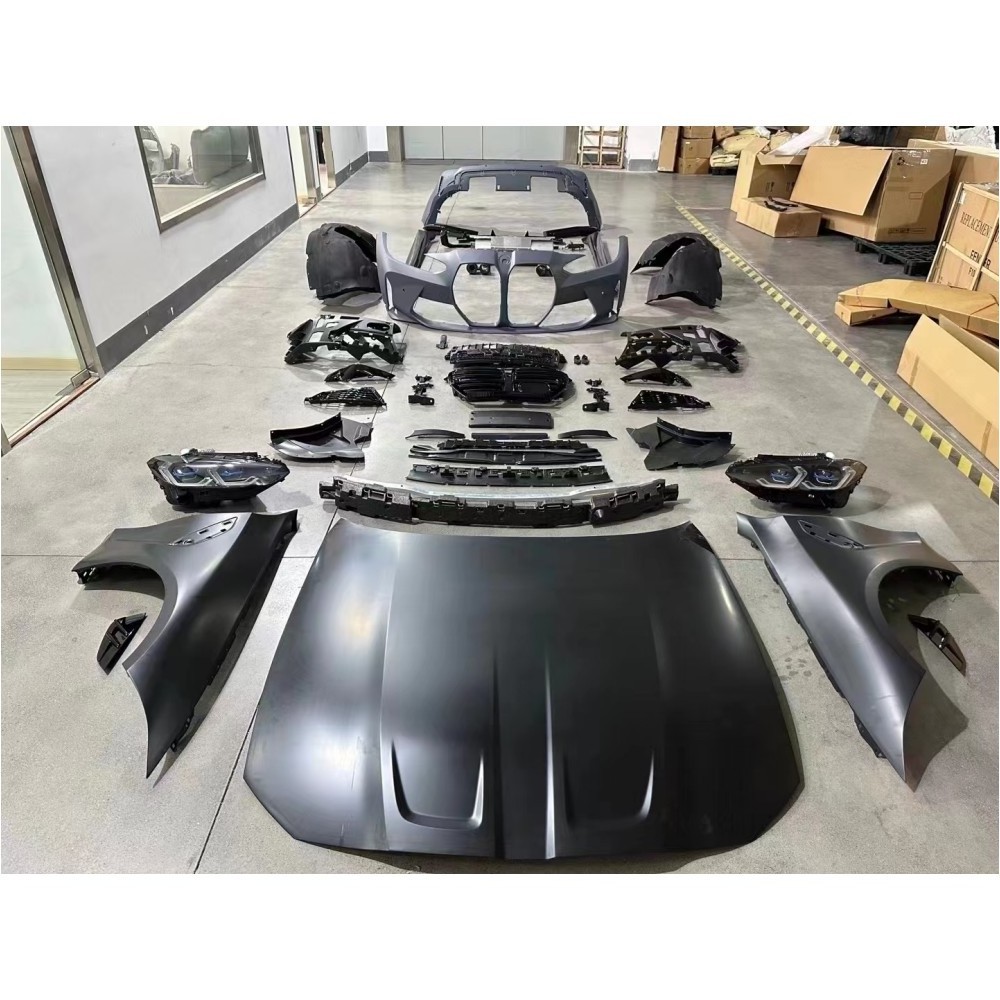 Cat body kit for BMW 3 series G20 G28 20-22 to g80 m3 style include front rear bumper,grille,hood,fender,headlights taillights