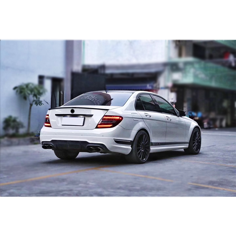 front and rear bumper with grill, headlights,hood,side skirts for Mercedes Benz W204 2008-2014 year upgrade to C63 AMG body kit