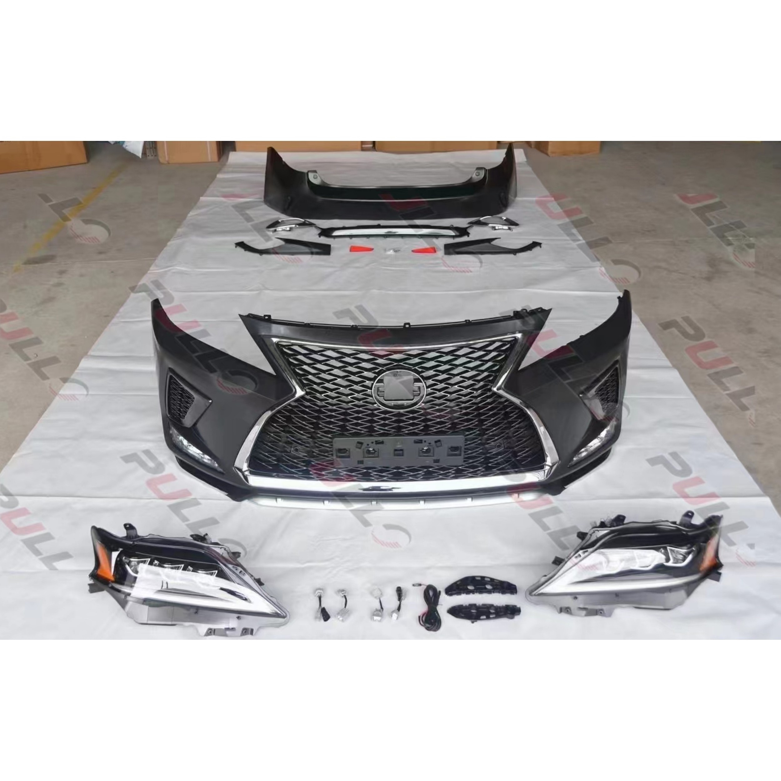 Body kit for Lexus RX350 2009-2015 upgrade to 2021 model include front and rear bumper with grille and headlight taillight