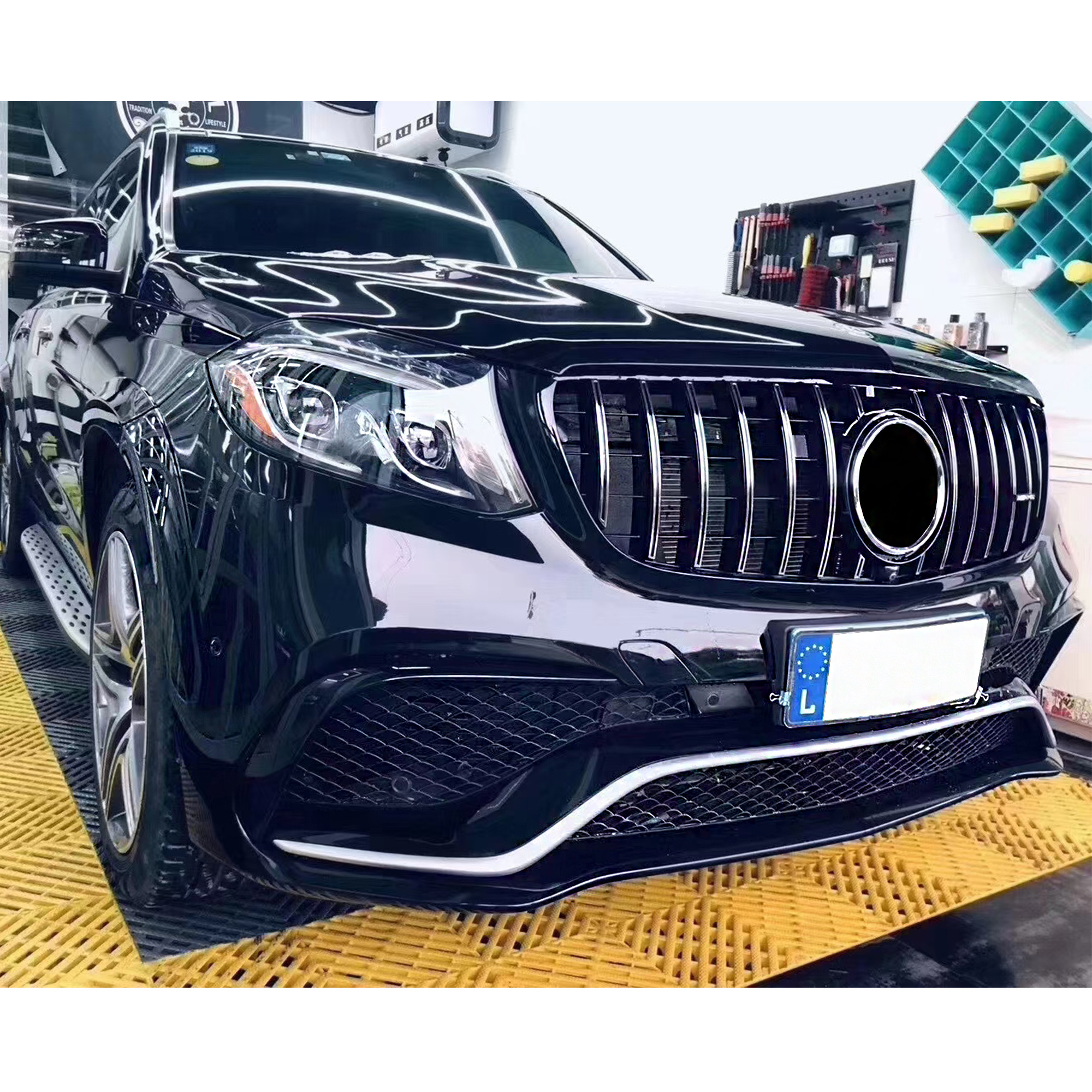 PP Body Kit for Mercedes benz GLS-Class GLS350 GLSS400 GLS450 GLS500 X166 2015-2019 year upgrade to GLS63 AMG style good quality