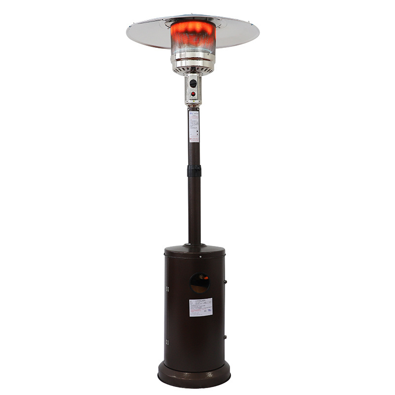 China manufacturer pyramid glass patio outdoor gas heater propane glass tube flame outdoor patio gas heater