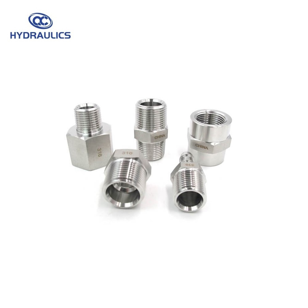 Standard fittings spare parts hydraulic thread straight adapters