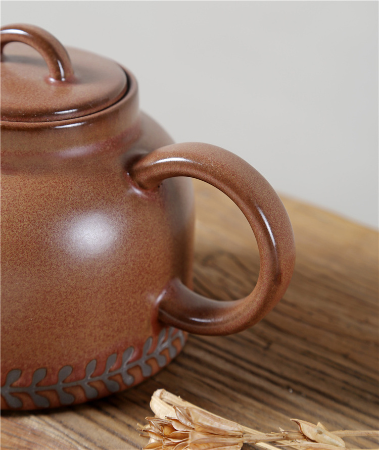 wholesale cheap custom vintage brown restaurant home used teaware japanese design ceramic tea pot