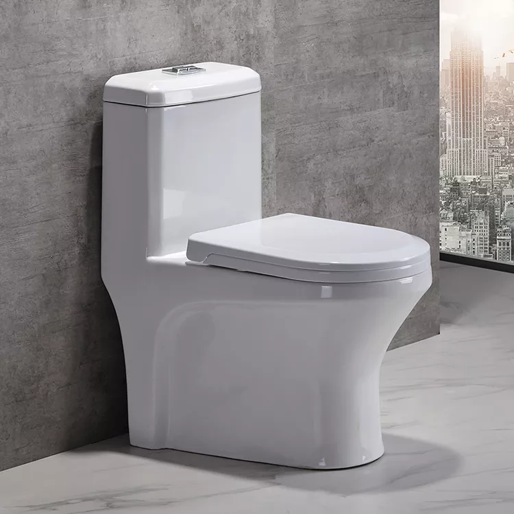 Siphonic jet flush toilet white color one piece home hotel bathroom toilet wc