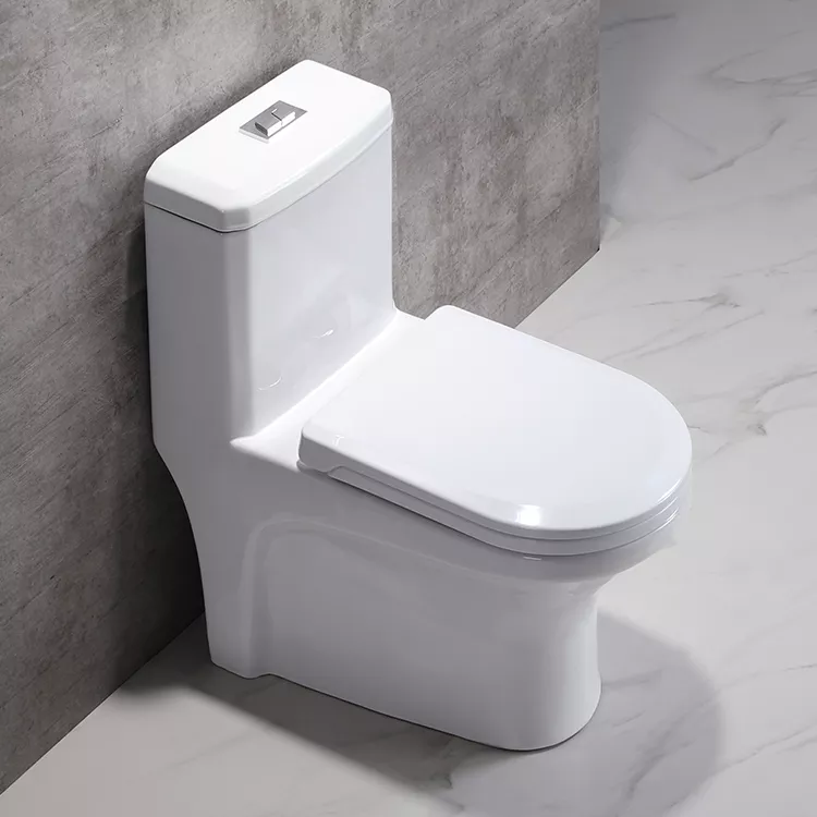 Siphonic jet flush toilet white color one piece home hotel bathroom toilet wc