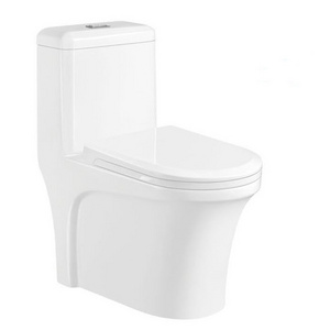 Siphonic jet flush toilet white color one piece home hotel bathroom toilet wc