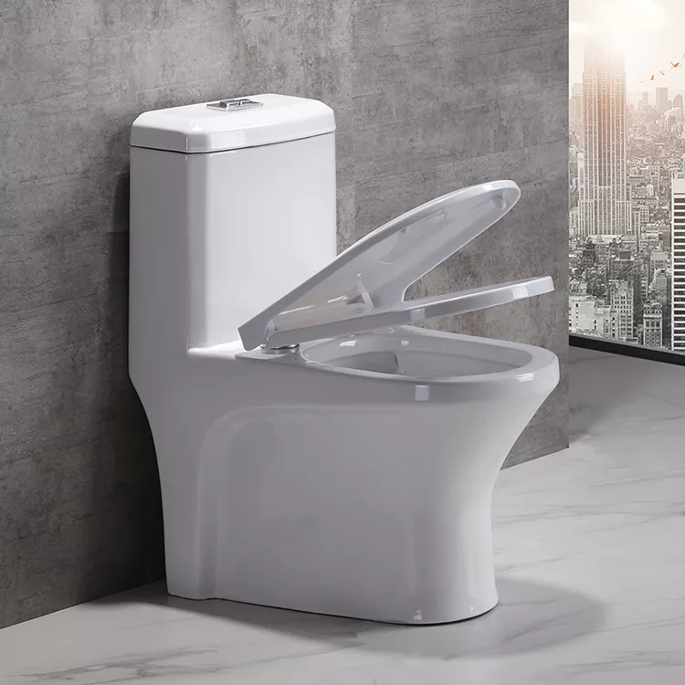 Siphonic jet flush toilet white color one piece home hotel bathroom toilet wc