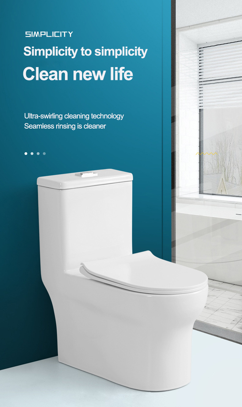 Inodoros Modernos Sanitary Wares S trap Wc Toilet Set Bathroom Water Closet Siphonic One Piece Toilet