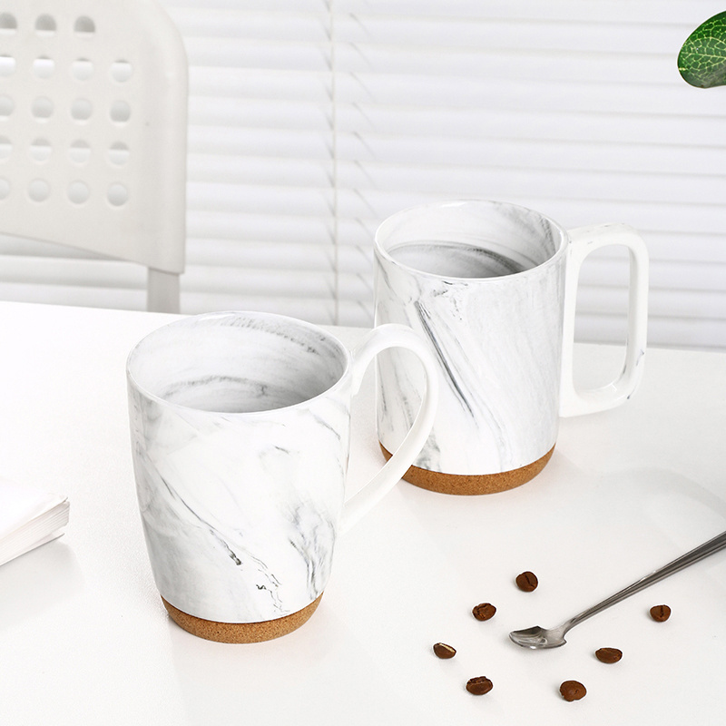 Customized grey souvenir couple reusable ceramic marble coffee mug mr and mrs mugs with logo ceramic