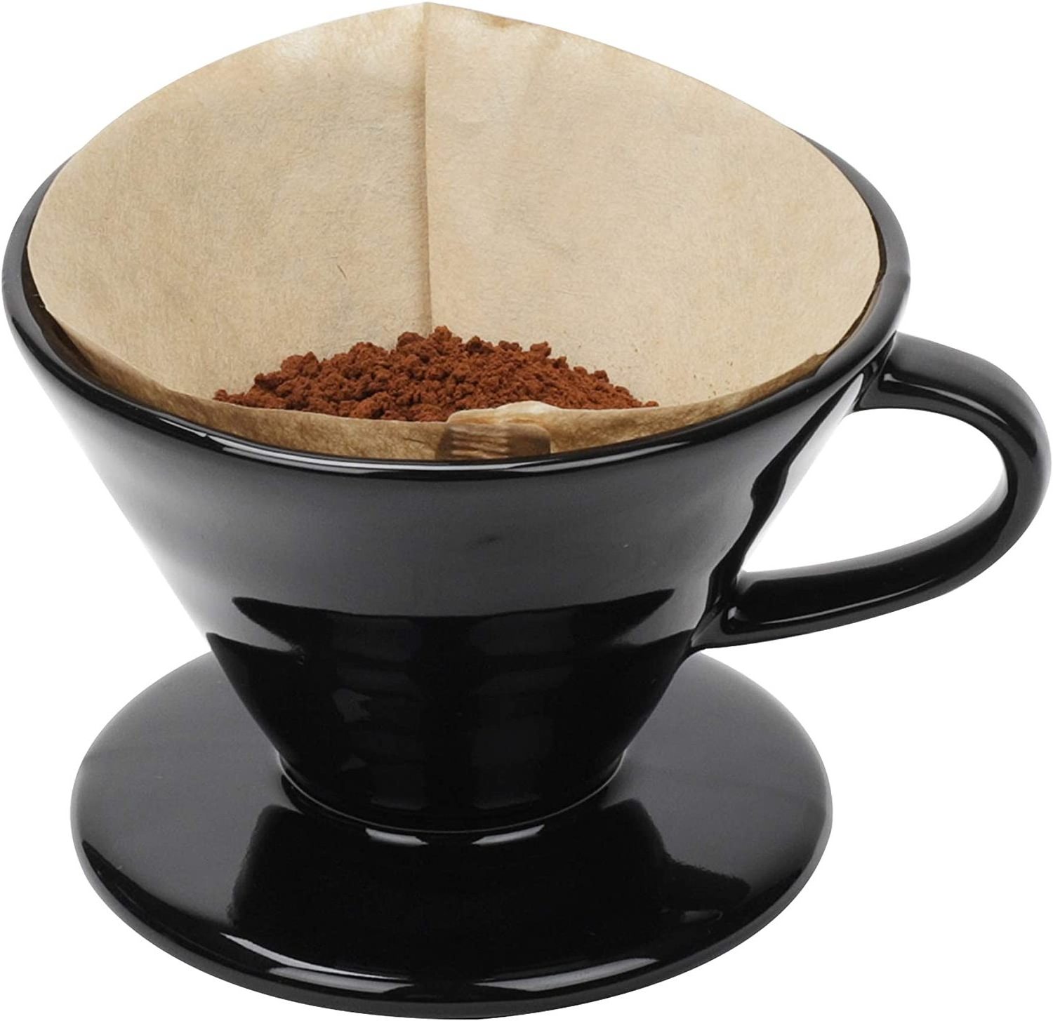 Custom Smart Drinkware Ceramic Black Coffee Dripper Coffee Filter Set For Home Cafe Restaurants Coffee Dripper