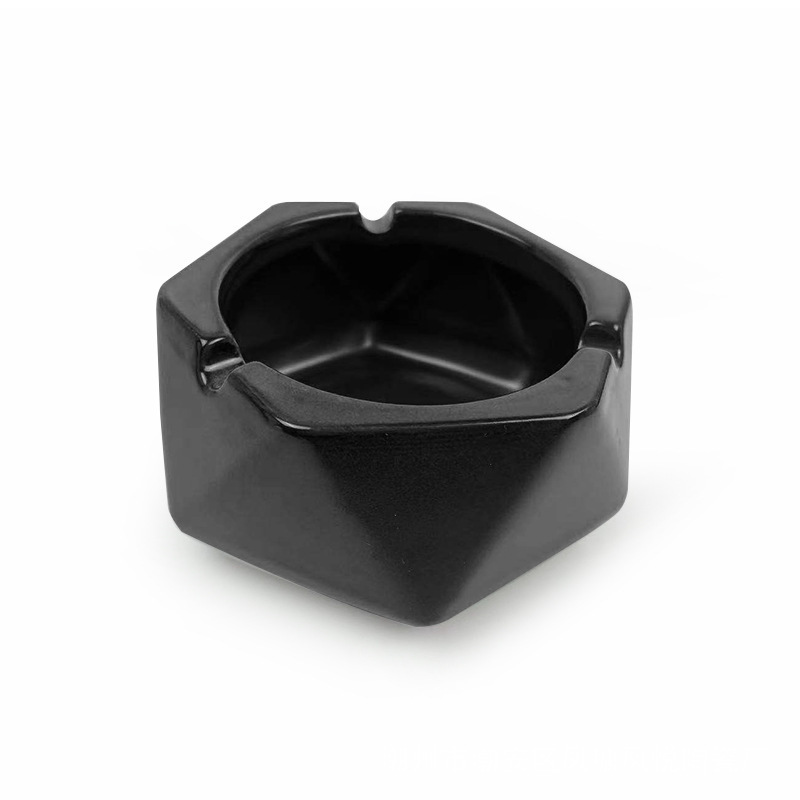 smokeless ashtray Lip Ashtray Ceramic Black Custom porcelain cigar ashtray with Lids  custom