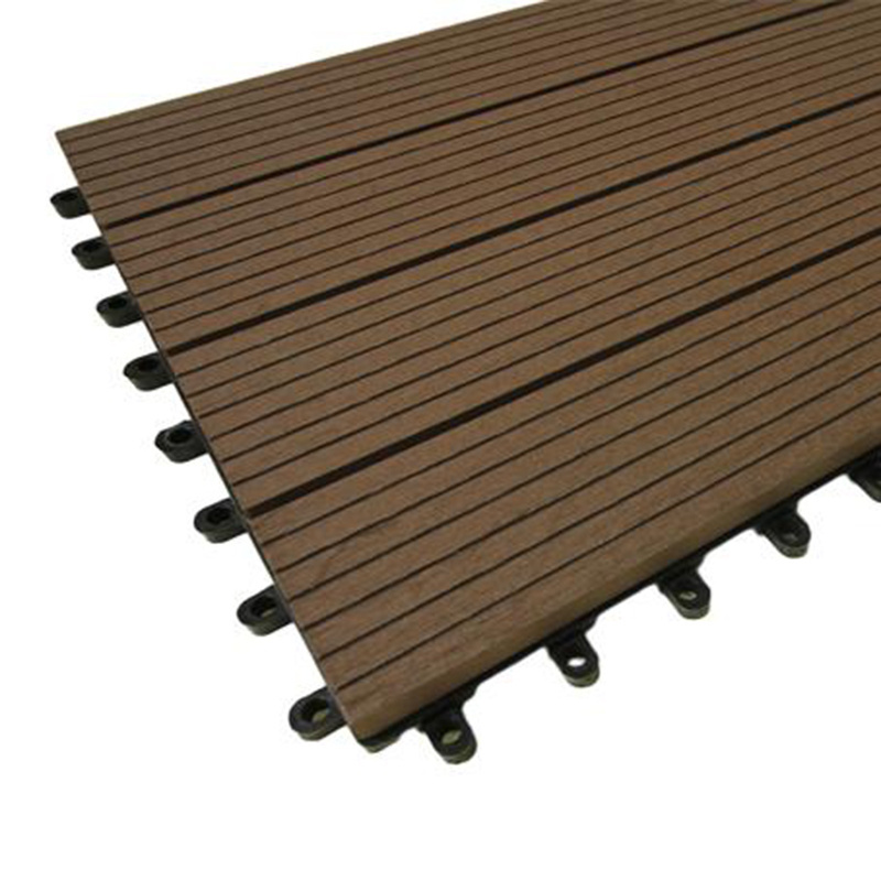 Outdoor Barefoot Friendly Anti-Slip Anti-Insect Interlocking Plastic Base Waterproof High Quality WPC Deck Tile for Patio Terrac