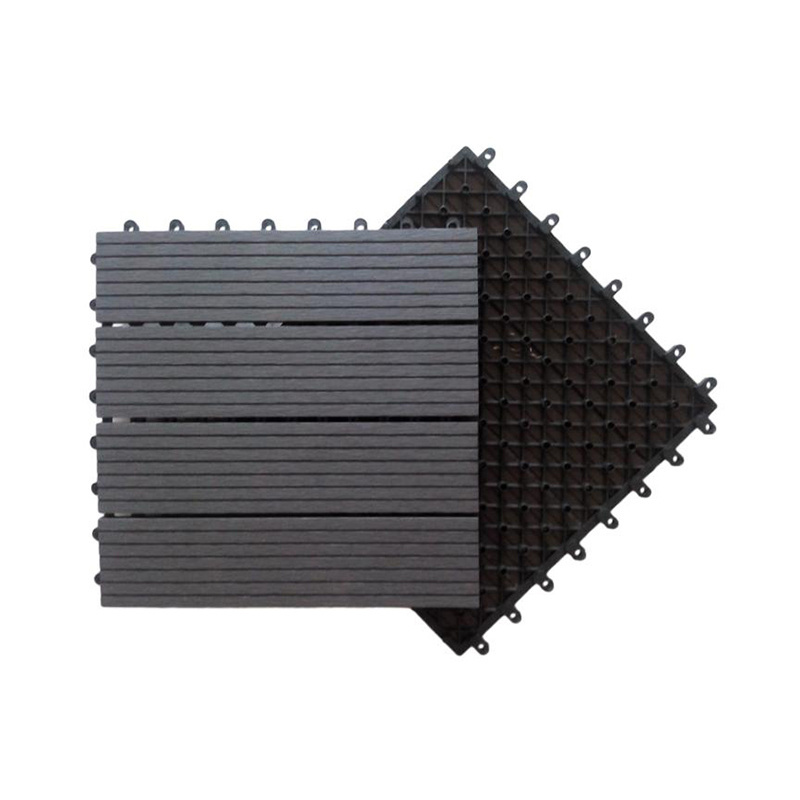 Outdoor Barefoot Friendly Anti-Slip Anti-Insect Interlocking Plastic Base Waterproof High Quality WPC Deck Tile for Patio Terrac