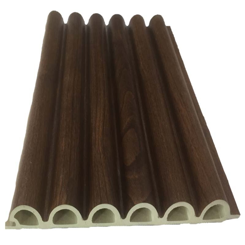 Wooden Natural Wall Decor Wood Wainscot 3D Curved Stick On Wall Board Laminate Floor PVC Panel