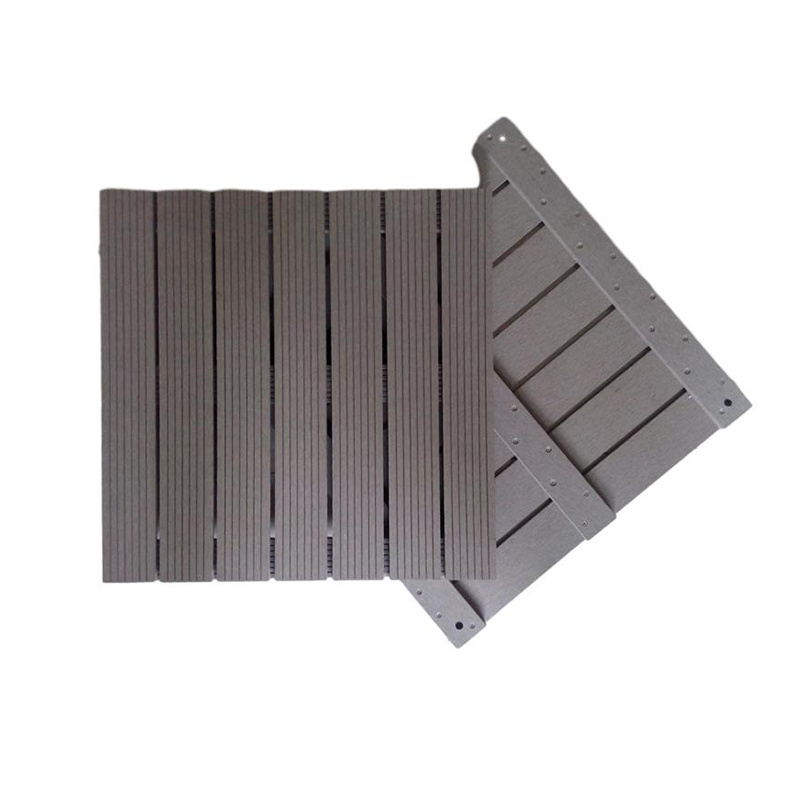 Outdoor Barefoot Friendly Anti-Slip Anti-Insect Interlocking Plastic Base Waterproof High Quality WPC Deck Tile for Patio Terrac