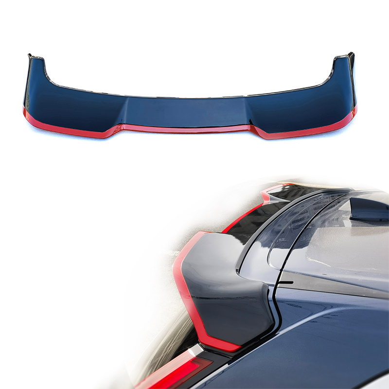 High-performance bright black red-edged car tail spoiler fixed wing for Honda 2023 CRV retrofit kit