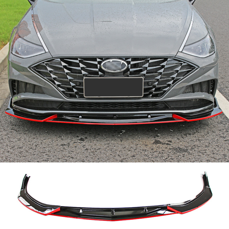 20-22 10th-generation H yundai Sonata 3-piece modified front bumper splitter spoiler lip exterior kit