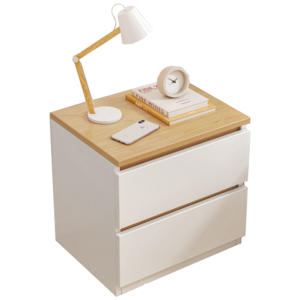 Hotel wood bedside table White nightstand furniture livingroom closed nightstand