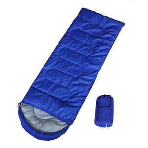 Factory Wholesale Winter Warm Outdoor Camping Grey Blue Coloured Adult Envelope Sleeping Bag