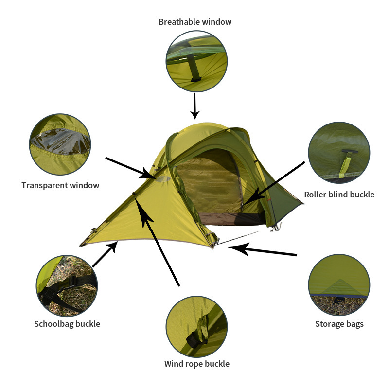 Custom 3-4Person tents camping outdoor waterproof large camping tent