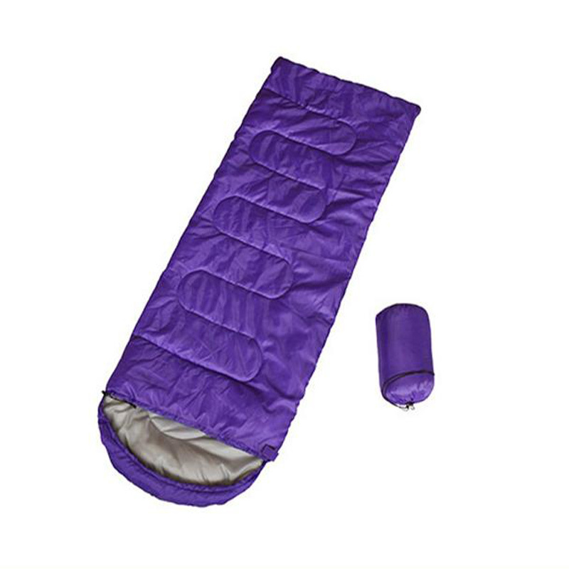 Factory Wholesale Winter Warm Outdoor Camping Grey Blue Coloured Adult Envelope Sleeping Bag