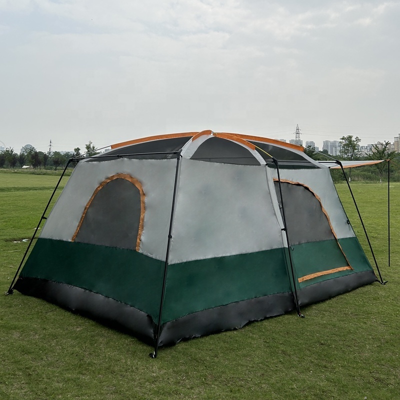 Tienda De Campana Customize 6 8 10 12 Person Green Glamping Luxury Large Big Family Outdoor Camping Tent for Factory Wholesale