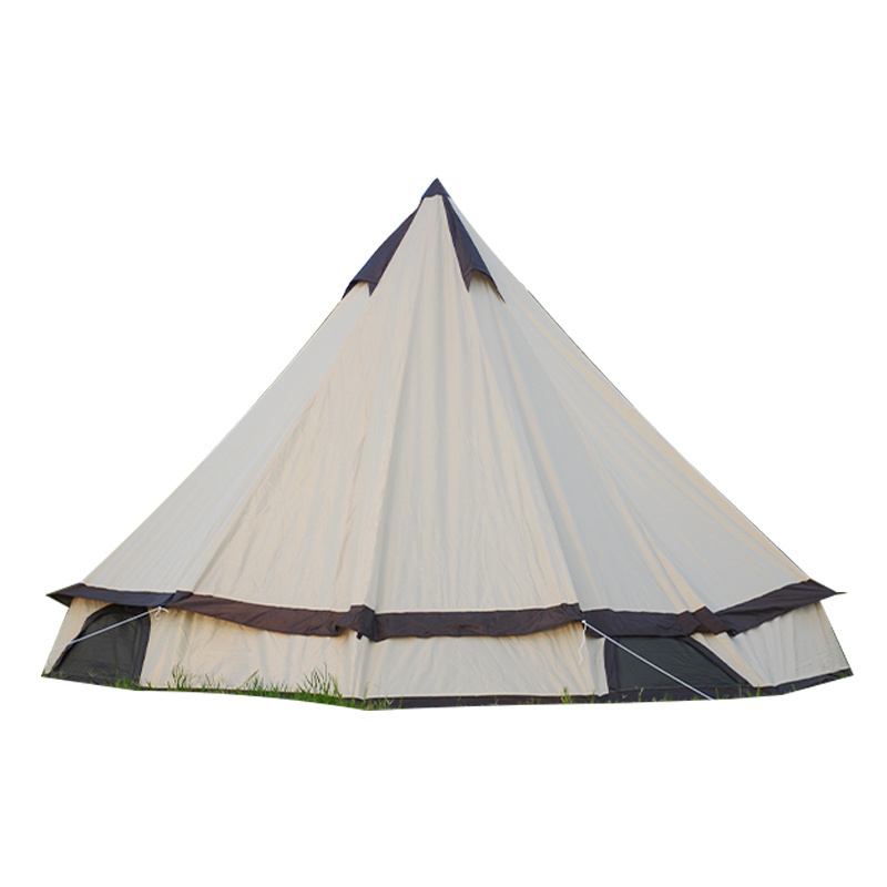 420D Oxford Luxury Canvas Cotton 5M 500Gms Polyester Hole Outdoor Sale Hotel Bell Luxury Yurt Glamping Tents