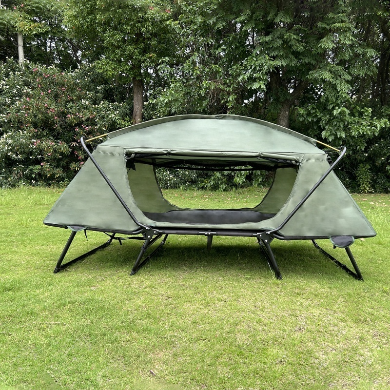 OEM ODM Tenda De Cama De Acampamento Oxford Waterproof Portable Outdoor Off Ground Camping Fishing Bed Cot Tent For Sleeping