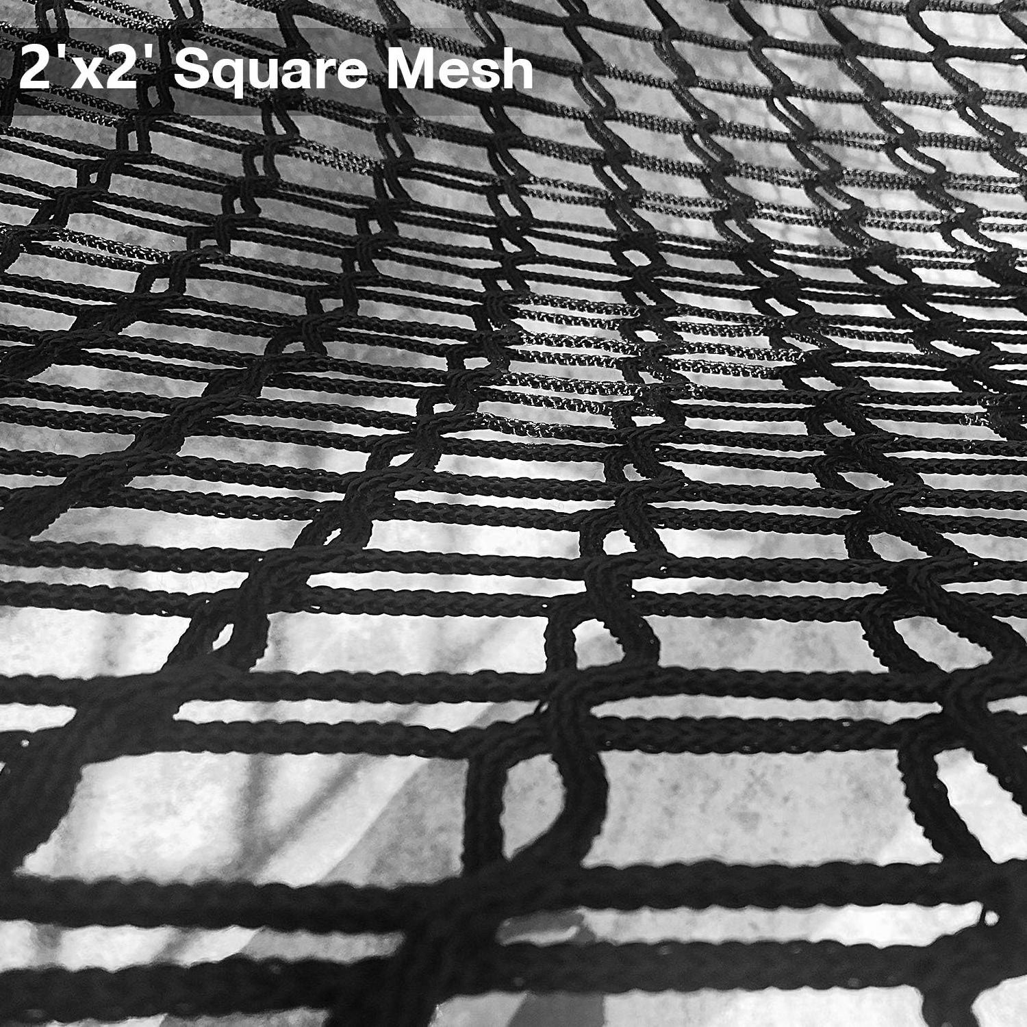 Black 6.5 x 9.8 ft Large Outdoor Hammock Netting Black Loft Rope Net Hammock Kids Backyard Climbing Net