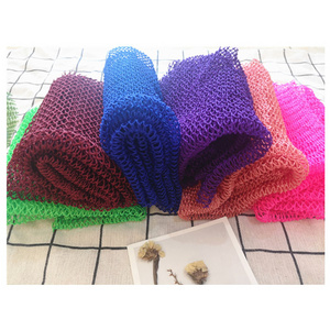 Cleaning fishing mesh hanging body nylon african sponge net exfoliating african body net scrubbing bath sponge ghana net sponge