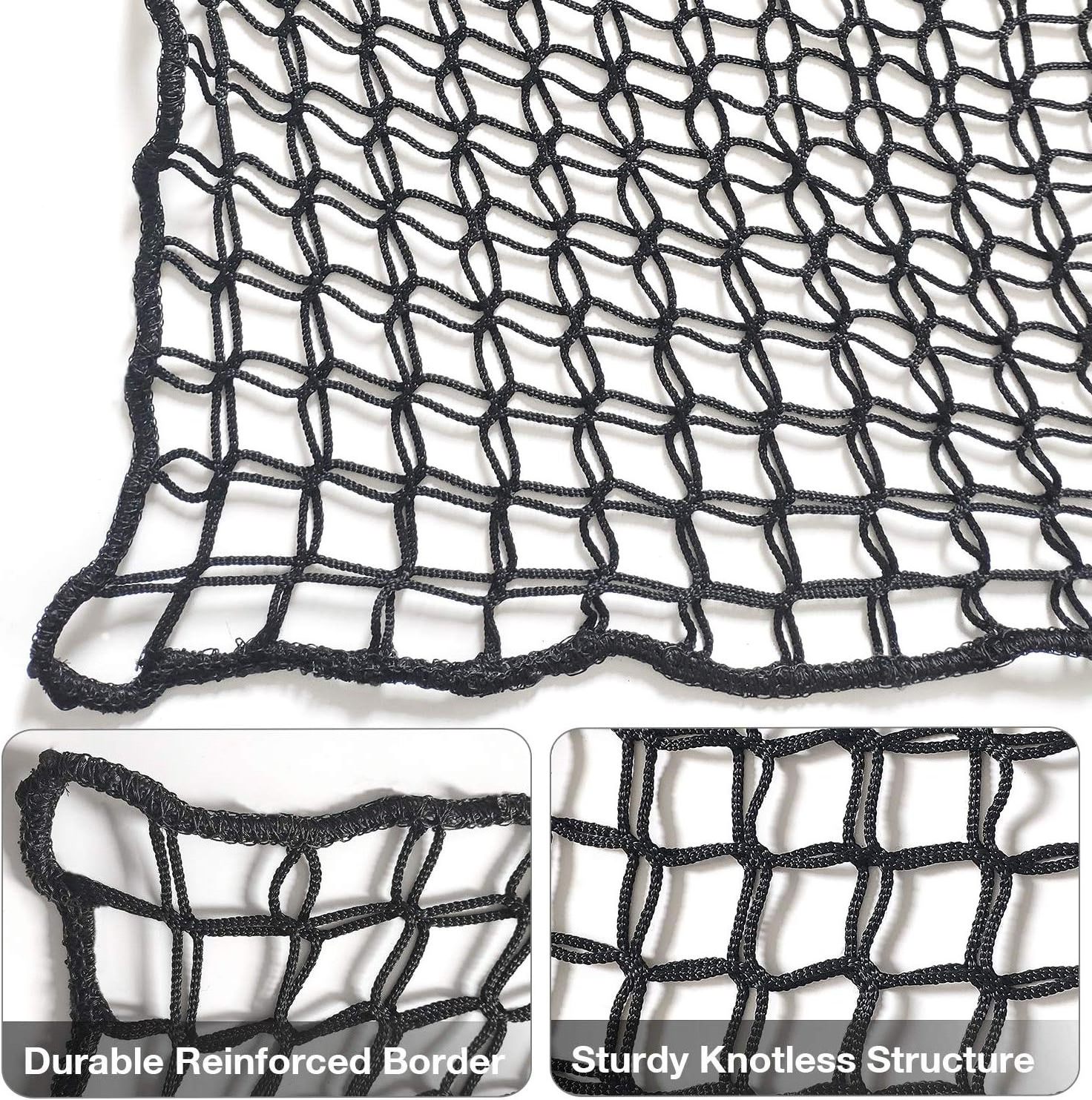 Black 6.5 x 9.8 ft Large Outdoor Hammock Netting Black Loft Rope Net Hammock Kids Backyard Climbing Net