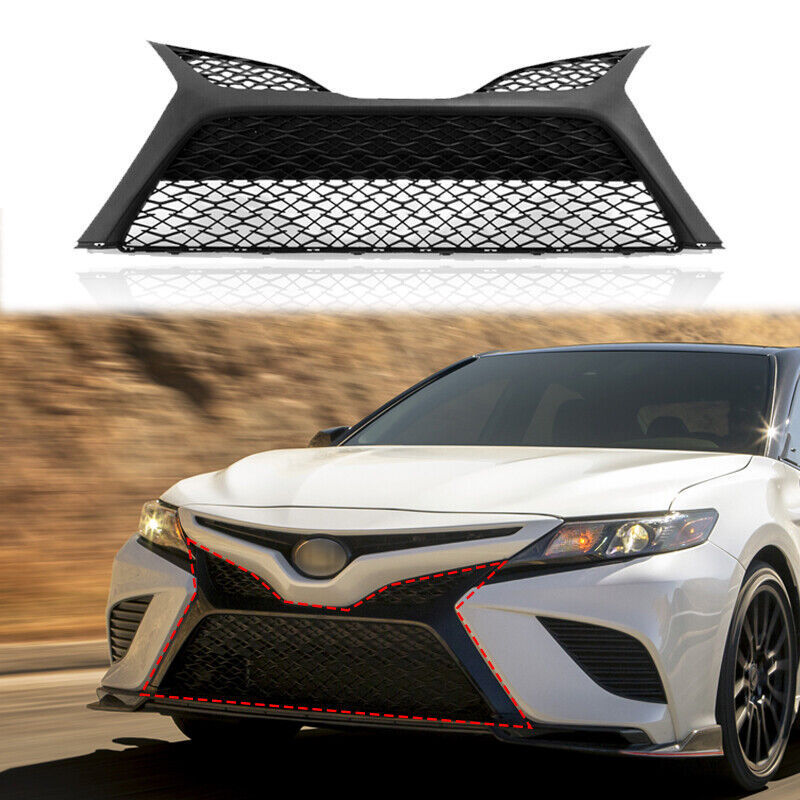 auto accessories for 2018 2019 2020 Toyota camry grille SE XSE front bumper lower grille assembly mesh grill glossy black