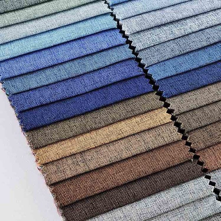 high quality upholstery fabric  for sofa furniture polyester linen fabric