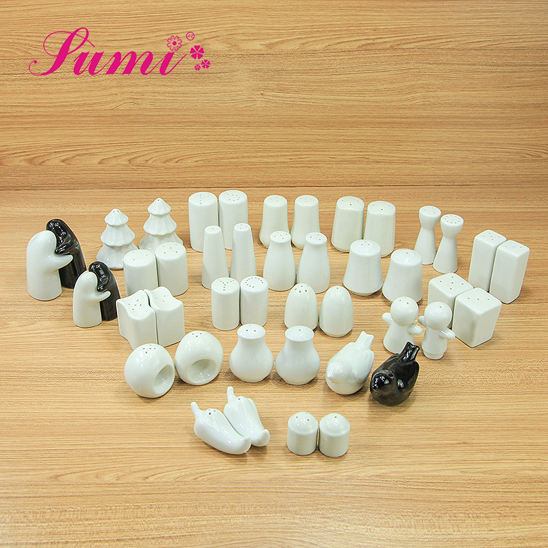 Wholesale personalized restaurant ceramic salt and pepper shaker for kitchen