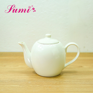 Chinese made Restaurant hotel used 1000ml chaozhou  white ceramic coffee tea pot