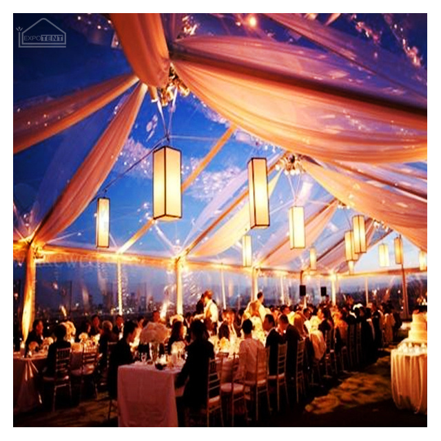 Marquee Tent Large Outdoor Wedding Event Tent Waterproof Index 2000-3000 Mm Canvas Exhibition Marquee Tent