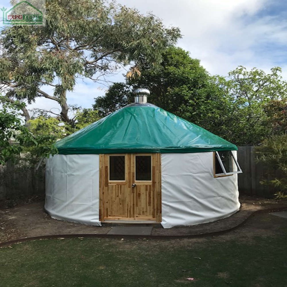 China Luxury Canvas Yurt Tent Waterproof Winter Glamping Mongolian Yurt