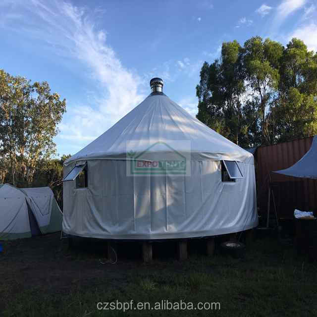 Outdoor Aluminum And Bamboo Frame Luxury Mongolian Australian Yurt For Sale