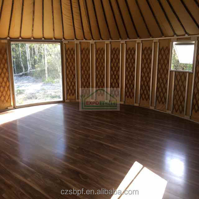 Outdoor Aluminum And Bamboo Frame Luxury Mongolian Australian Yurt For Sale