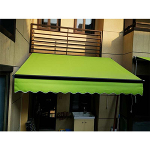 Hot Sale Outdoor Canopy Sun Shade Aluminum Frame Motorized Full Cassette Retractable Awnings With Led Light