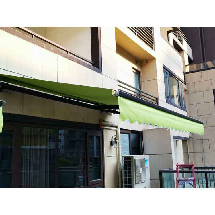 Hot Sale Outdoor Canopy Sun Shade Aluminum Frame Motorized Full Cassette Retractable Awnings With Led Light