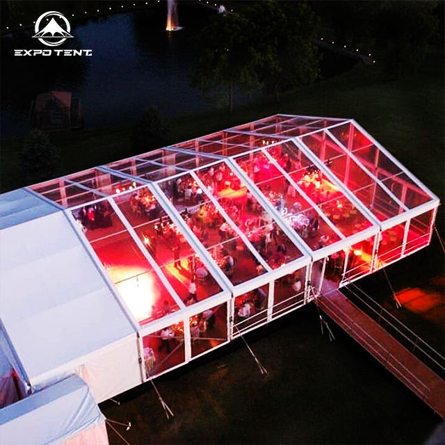 20x30 20m x 50m 40x 100 Large party Transparent frame tent 15x15 outdoor star wed tent for event