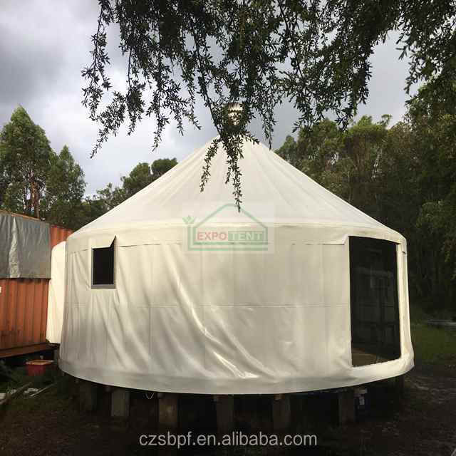 Outdoor Aluminum And Bamboo Frame Luxury Mongolian Australian Yurt For Sale