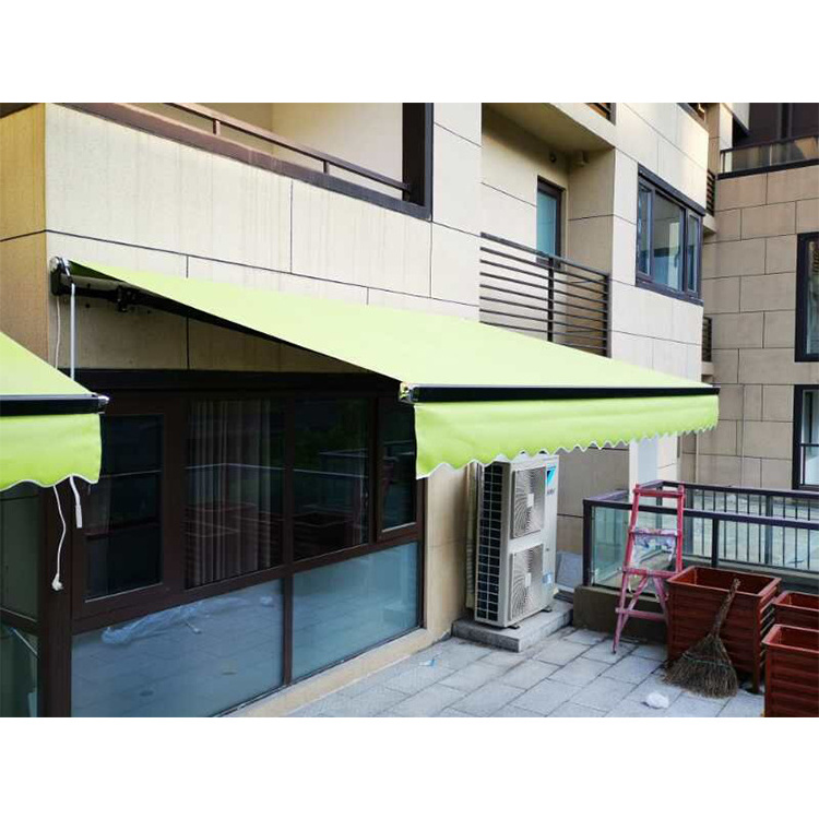 Hot Sale Outdoor Canopy Sun Shade Aluminum Frame Motorized Full Cassette Retractable Awnings With Led Light