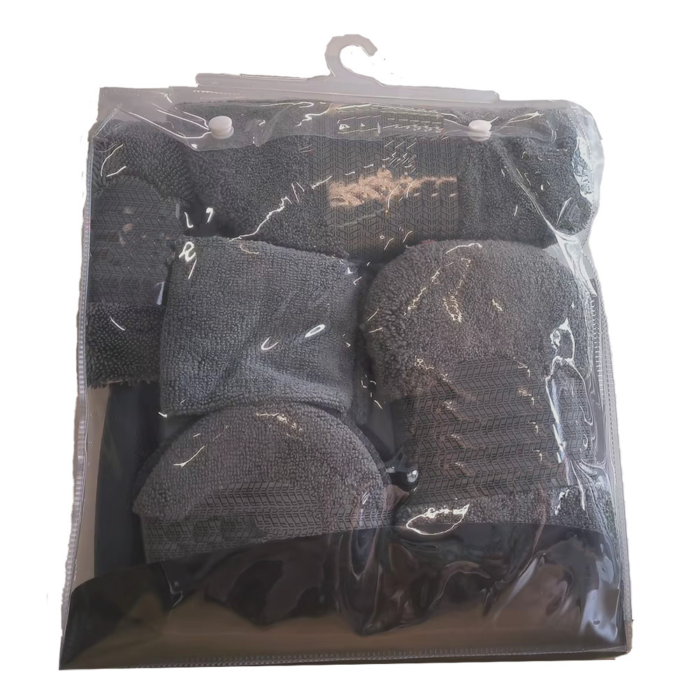 SEQ Manufacturer Wholesale Car Wash Mitt Sponge Towels Window Scraper Car Wash Cleaning Kit with Detailing Brush